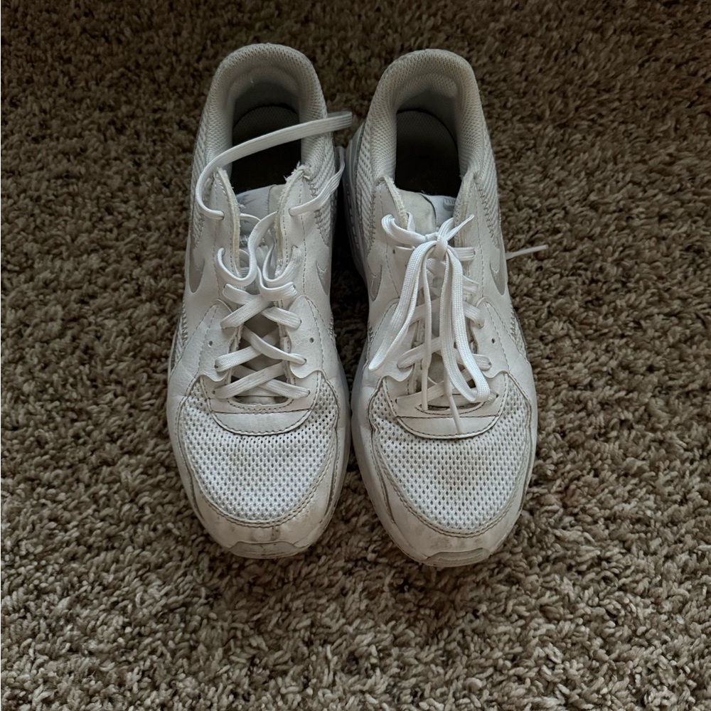 Nike White and Black Shoe Label Detail